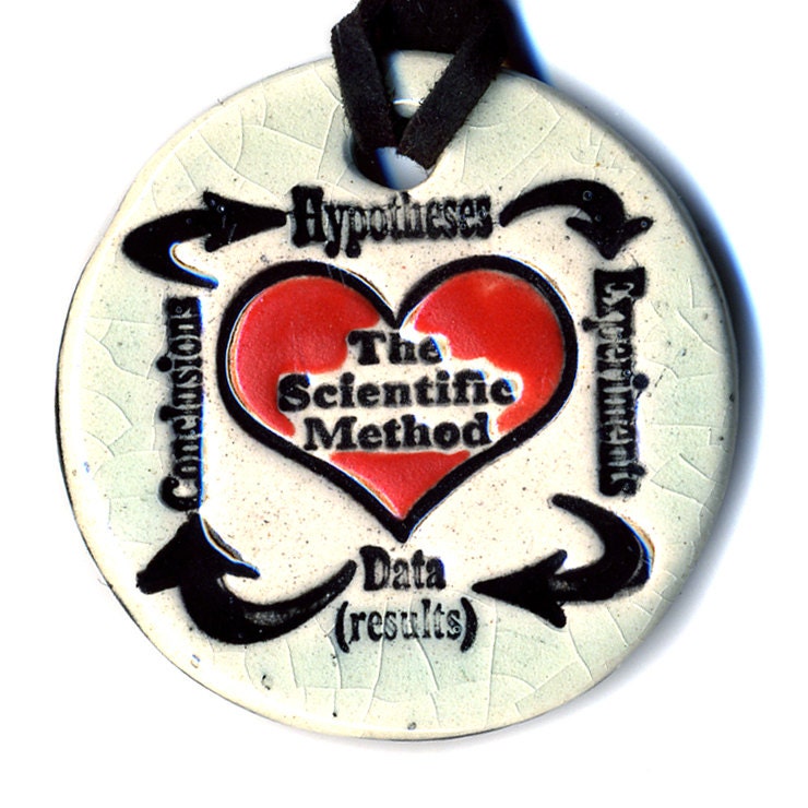 The Scientific Method Ceramic Necklace in Crackle