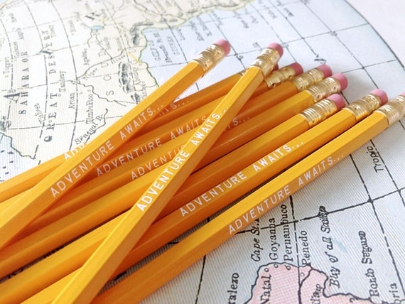 Adventure Awaits Pencil 6 Pack Yellow Back to School