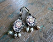 morocco - vintage print earrings