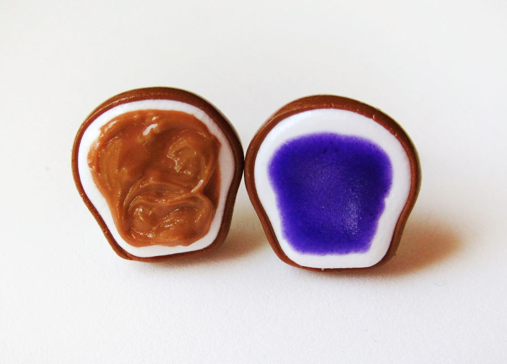 Peanut Butter and Jelly Earring Studs
