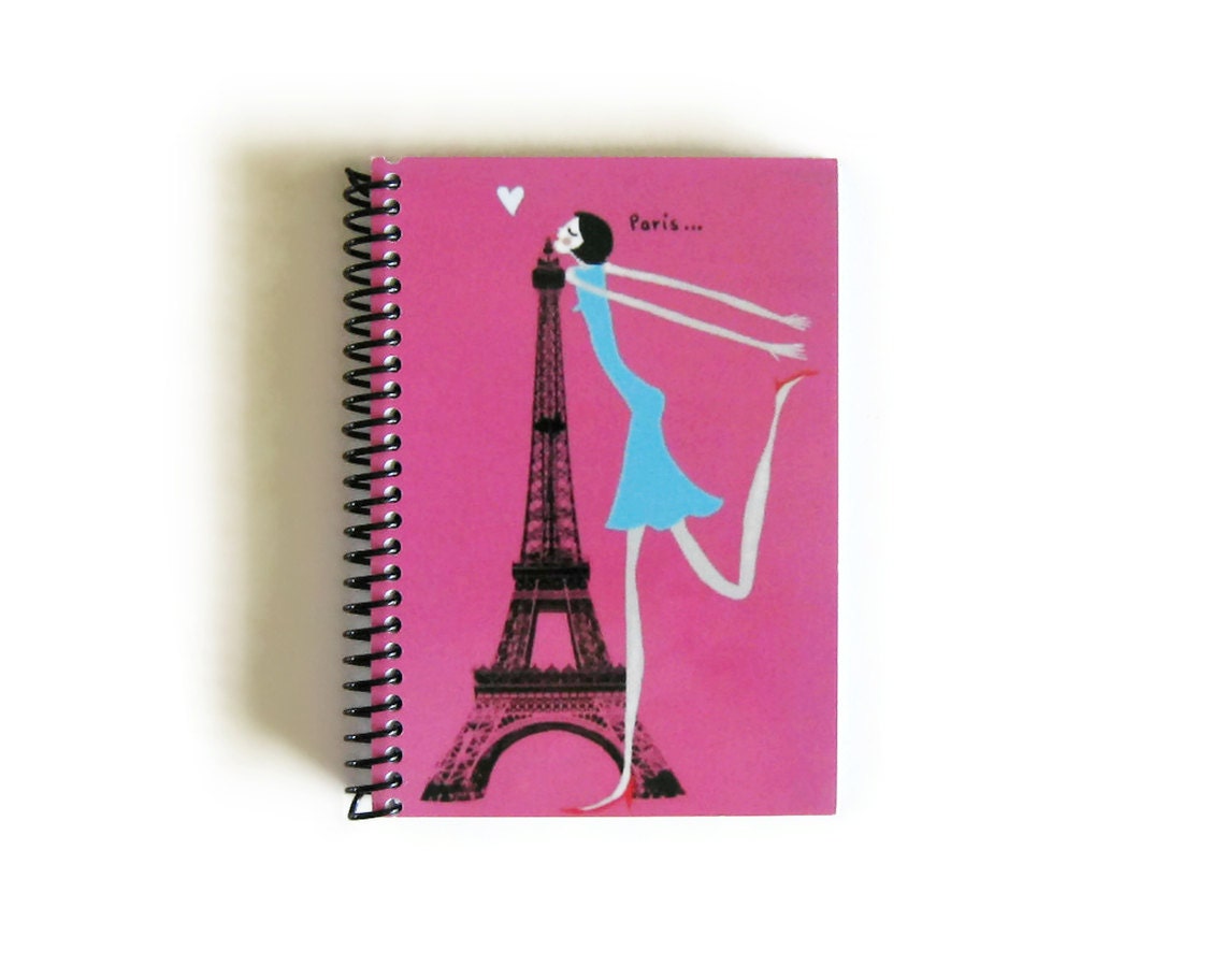 Kiss Paris - Notebook Spiral Bound - 4x6