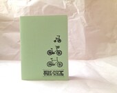 Asparagus Green Bicycle A6 Notebook - Recycled Paper