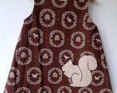 Brown Squirrel Pocket Jumper, reversible, size 12M and 2T only