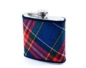 1970s Plaid Suiting Covered Flask 6oz