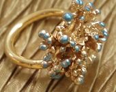 Vintage 1960s Mod Bubble Cocktail  Ring / Starburst Ring / SALE
