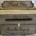 Large Rustic Wedding Card Box Keepsake Chest Woodburned Personalized Custom Wood Country Woodland
