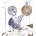 Linocut History of Math and Astronomy - Hypatia