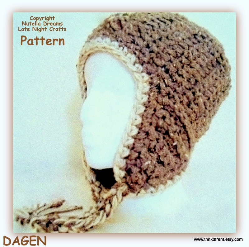 Instant Etsy Download PATTERN-Dagen Textured Earflap Cap Crochet Pattern - Unisex Adult Chunky Winter Superhero
