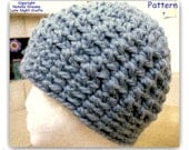 Instant Etsy Download PATTERN- Bathurst Street Unisex Beanie Super Bulky Weight Crochet Pattern-Adult Size-Great Urban Style-Only 16 Rounds
