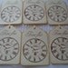 Time Flies Clock Tags Handmade Gift Tags Favor Tags Stamped