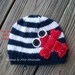 Knit,  Nautical,   NAVY LOBSTER Beanie-Hat- Red, White and Blue themed baby crochet hat- crab and Lobster  baby hat