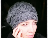 Cabled Slouch Knit Beanie