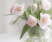 Gentleness - 4x6 inches Fine Art Photograph - a natural bouquet of soft pink tulips - floral art, very romantic - VaidaPhoto