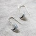 bellissima - brushed silver coin earrings