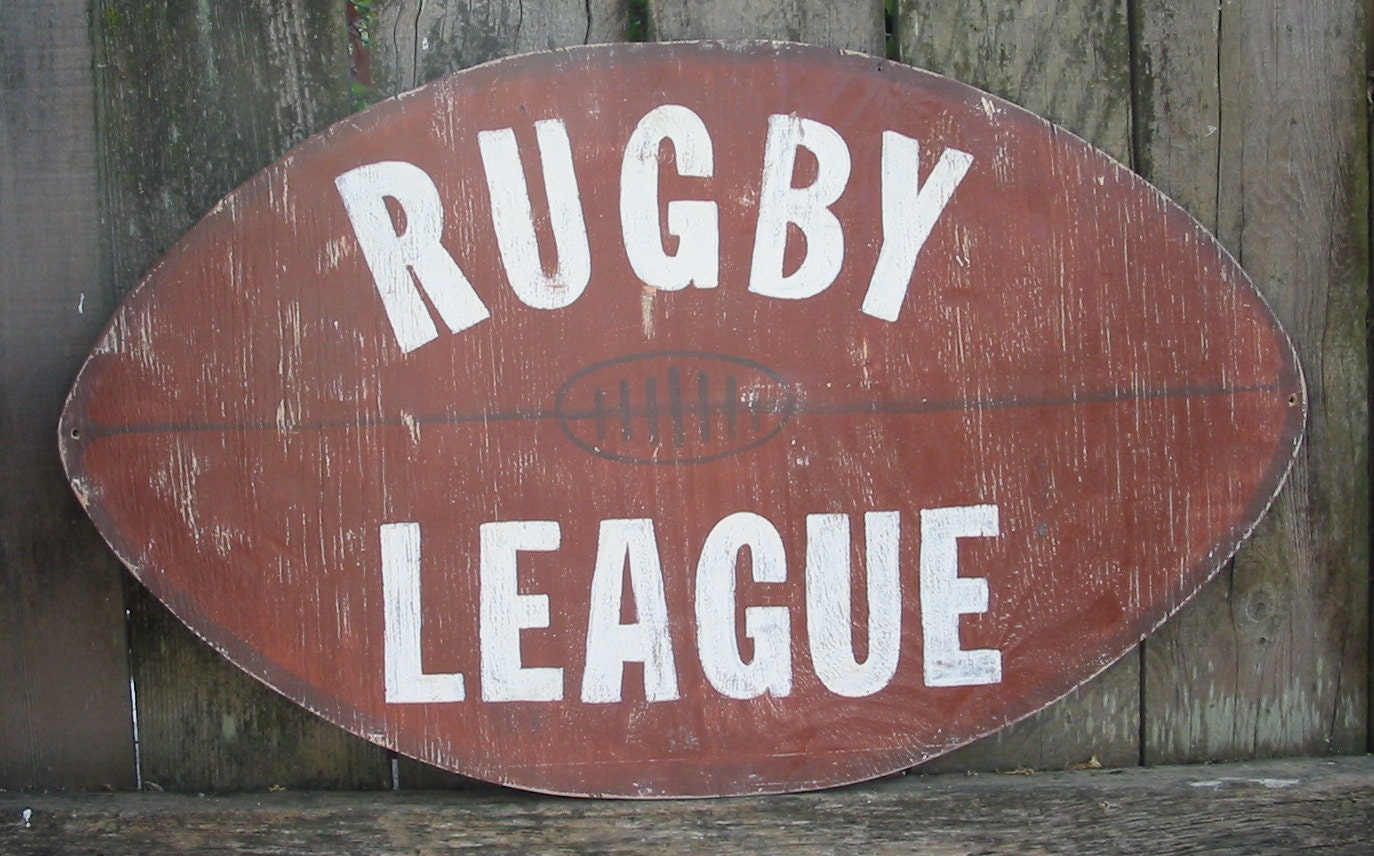 RUGBY LEAGUE........Vintage Style Rugby Sign