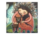 Dear Mother, Deer Mother-Art Print-Acrylic- Archival-10x10