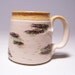 Birch Coffee Mug on White Stoneware Limited Series 193 (microwave safe)12 ounce