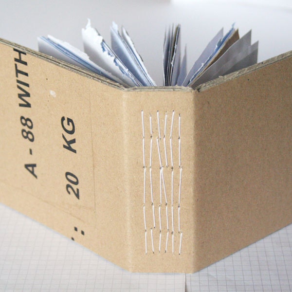 Mail Book - Recycled Paper Notebook - Mail Art