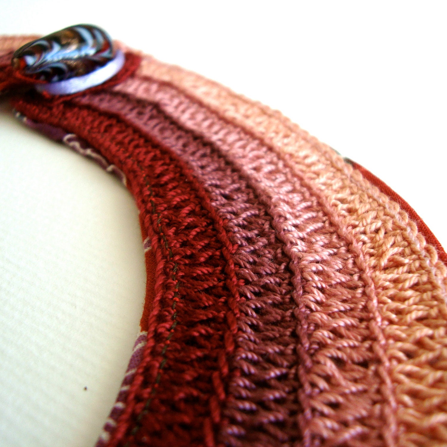 GRADIENT Necklace Freeform Crochet