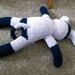 Sock puppy dog purple blue white Stuffed Animal Doll Baby Toys handmade