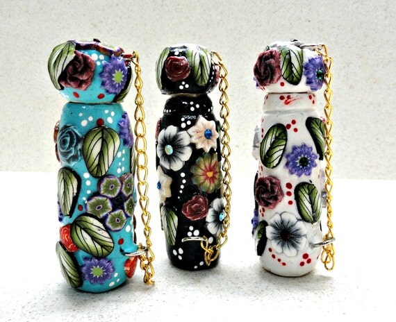 Women accessories-Decorated needle cases handmade of polymer clay -choose your favorite by artefyk