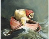Tilly's Journey- Nursery, chick, teacup, children- 11  x  17" print