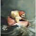 Tilly's Journey- Nursery, chick, teacup, children- 11  x  17" print