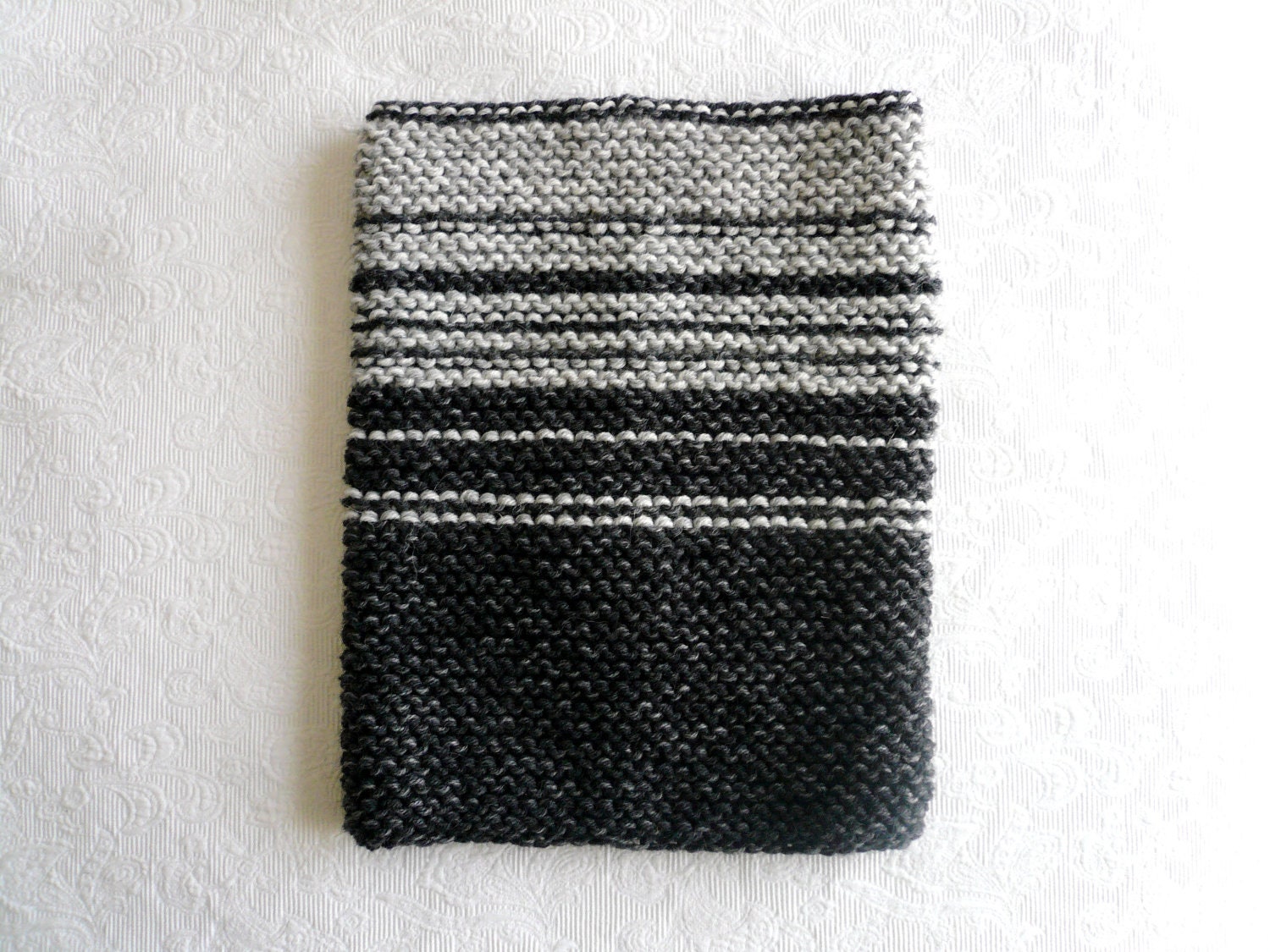 COWL striped hand knit