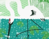 whooping crane large limited edition print