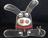 Jules - Steampunk Creature - Wood Copper Metal Crystal - Industrial Art - Goth Home Decor