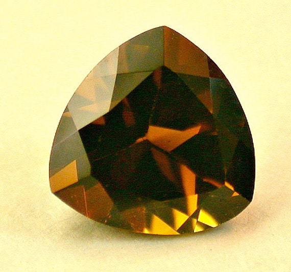 BROWN TOURMALINE Loose Faceted Vintage Trillion 6 mm 0.70 cts fg147