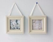 Framed Magnolia Photographs, Floral  Wall Decor, Soft Focus Shabby Chic Fine Art Prints, White Flowers