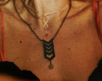 Chevron Moon Necklace