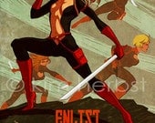 Venture Brothers - Black Hearts Recruitment poster - Signed/Numbered Limited Edition Giclee Print