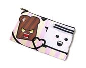 Happy Bread Angry Toast Zipper Pouch MEDIUM