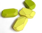 Geometric Wood Magnets Faceted Wood Citron Made to Order