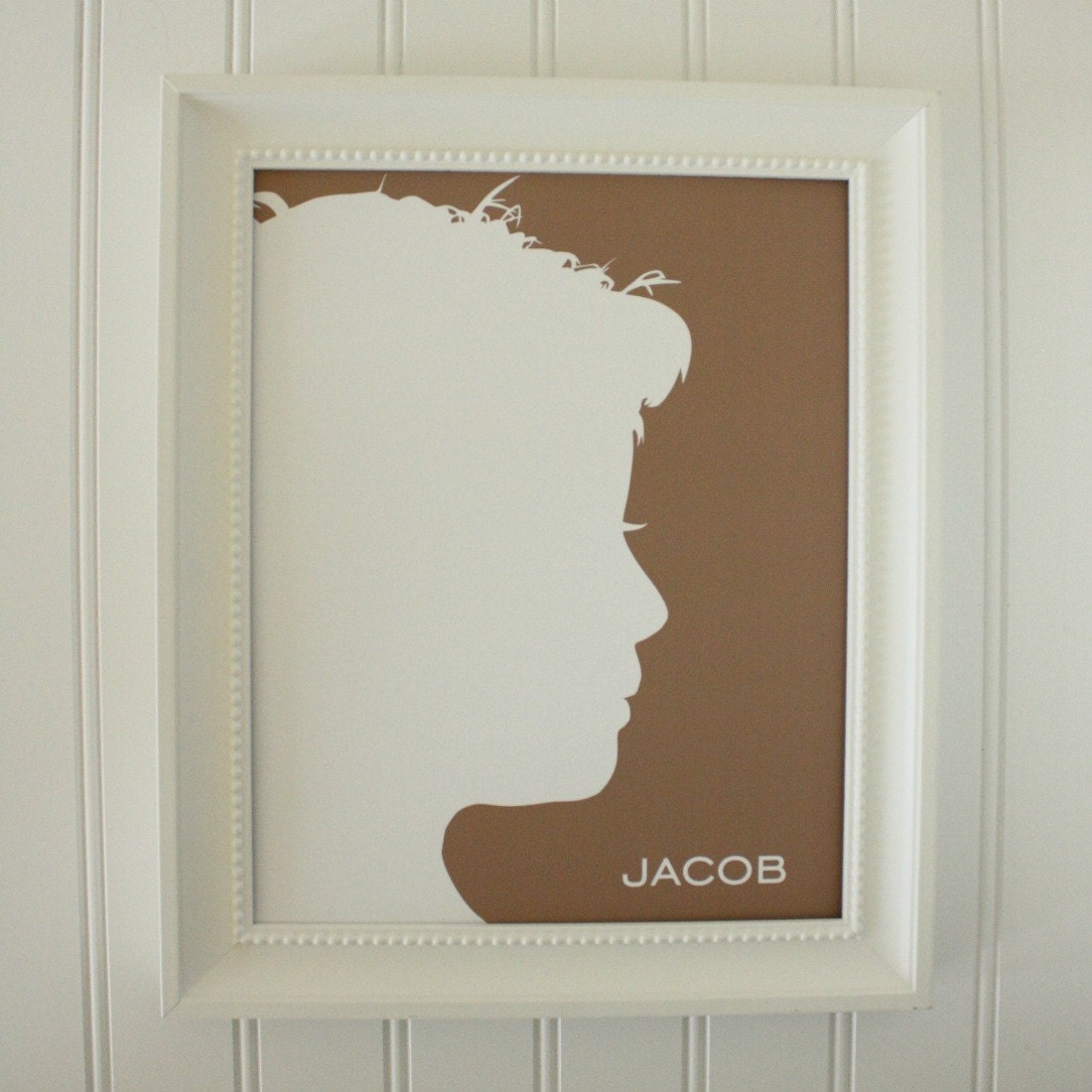 Custom Silhouette Print 5x7 made from your photo - Personalized