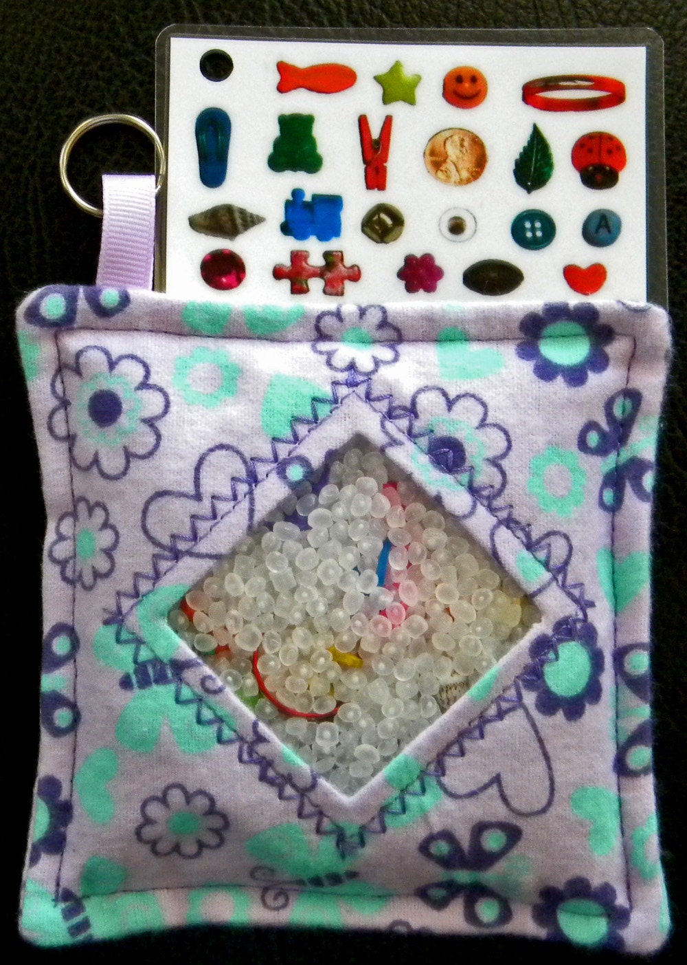 I Spy Bag - Mini with Sewn Word List and Detachable Picture List- Butterfly Days