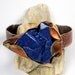 Copper and Lapis Cuff Bracelet, a Hammered and Fold Formed Cuff with a Rustically Set Lapis Lazuli Slab - Into Blue