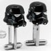 Star Wars Shadow Trooper Helmet Cufflinks :) made with LEGO bricks
