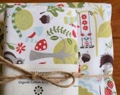 Organic Baby Blanket and Burp Cloths Set, WONDERLAND BLUE