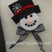 Tealight Snowman Pin Machine Embroidery Design File Available via Instant Download