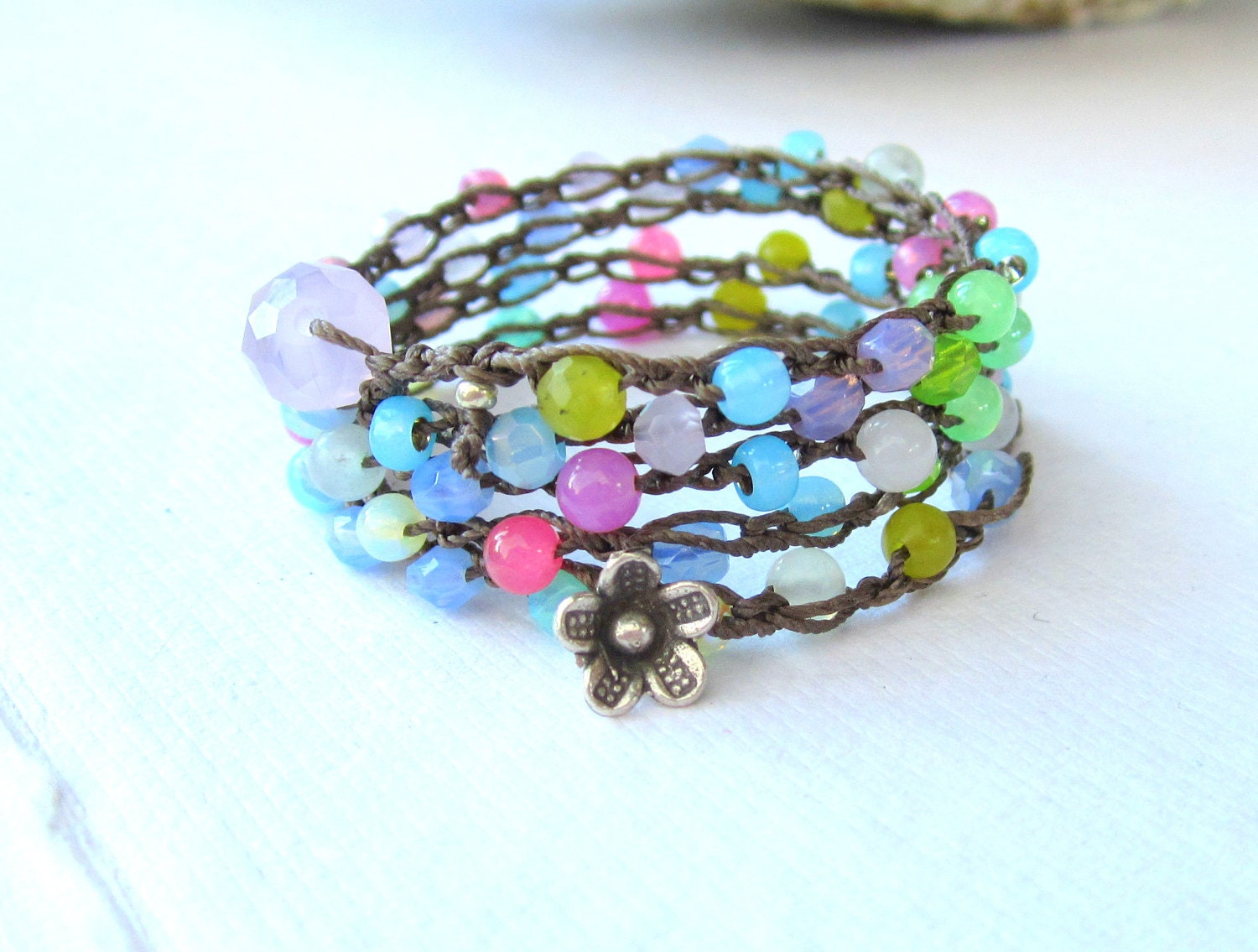 Opal wrap bracelet or necklace