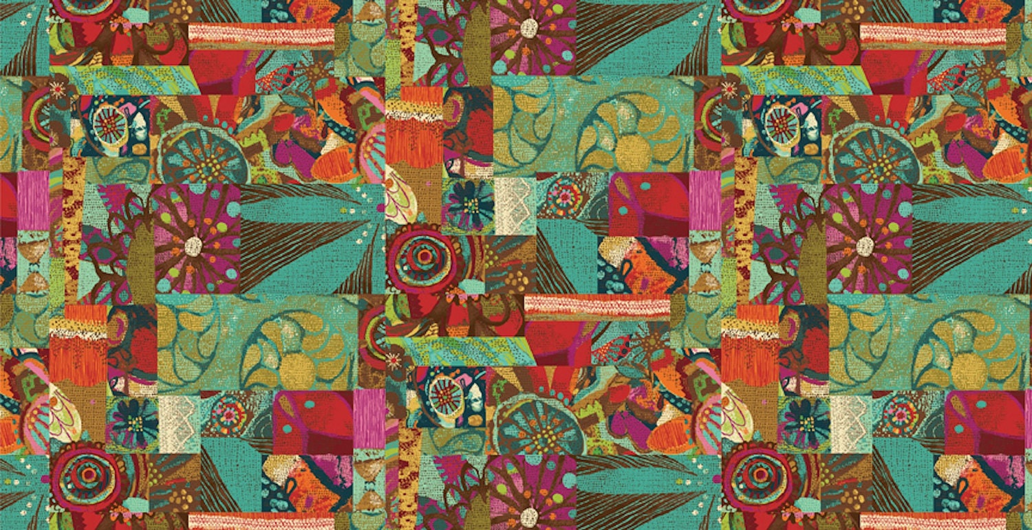 Patchwork Collage fabric