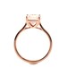 Cushion Morganite Ring 14K Rose Gold Morganite Engagement Ring Solitaire 14K White Yellow Rose Gold
