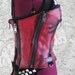 Distressed Vinyl Zippers Strapless Top with Pyramid Studs