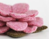Pink Flower - Eco Friendly Lambswool Brooch
