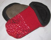 Fleece Lined Sweater Slippers Vinyl Bottom- W 5-6