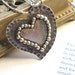 Silver Heart Hammered Metalwork Pendant necklace