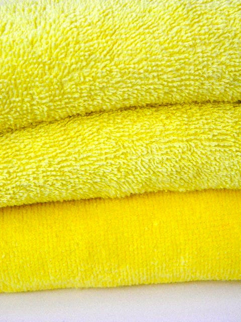 vintage lemon yellow bath towel instant collection